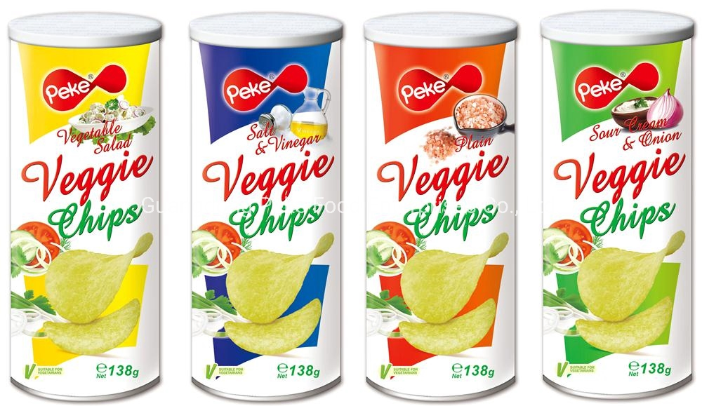 Óleo de girassol com chips de grão-de-bico, chips de lentilha, chips de cereal, chips de tortilla (Halal/BRC/HACCP/ISO) com menor teor de gordura saturada como um lanche substancial
