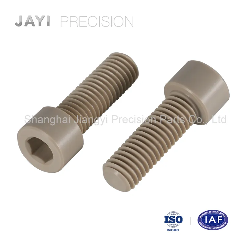 Porca de Capô Hexagonal Métrica de Plástico para Máquina CNC, DIN1587 M6 Porca de Capô Peek