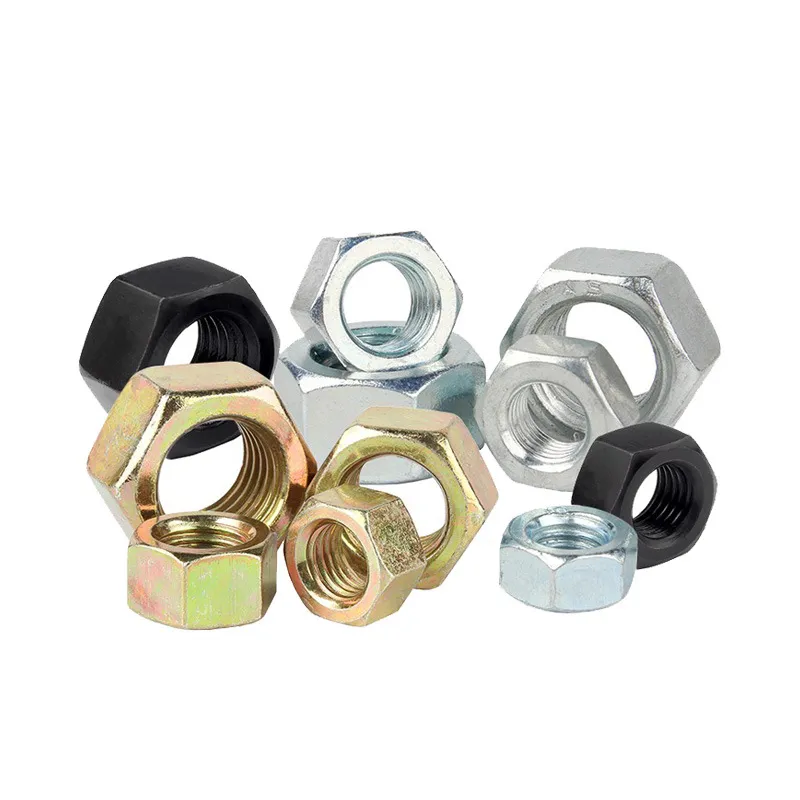 Fábrica DIN934 Aço Carbono Zincado Óxido Preto Amarelo Porca Hexagonal Hexagonal