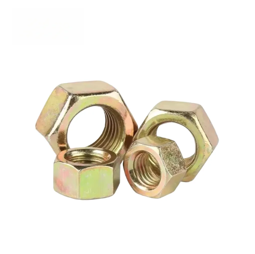 Fábrica DIN934 Aço Carbono Zincado Óxido Preto Amarelo Porca Hexagonal Hexagonal