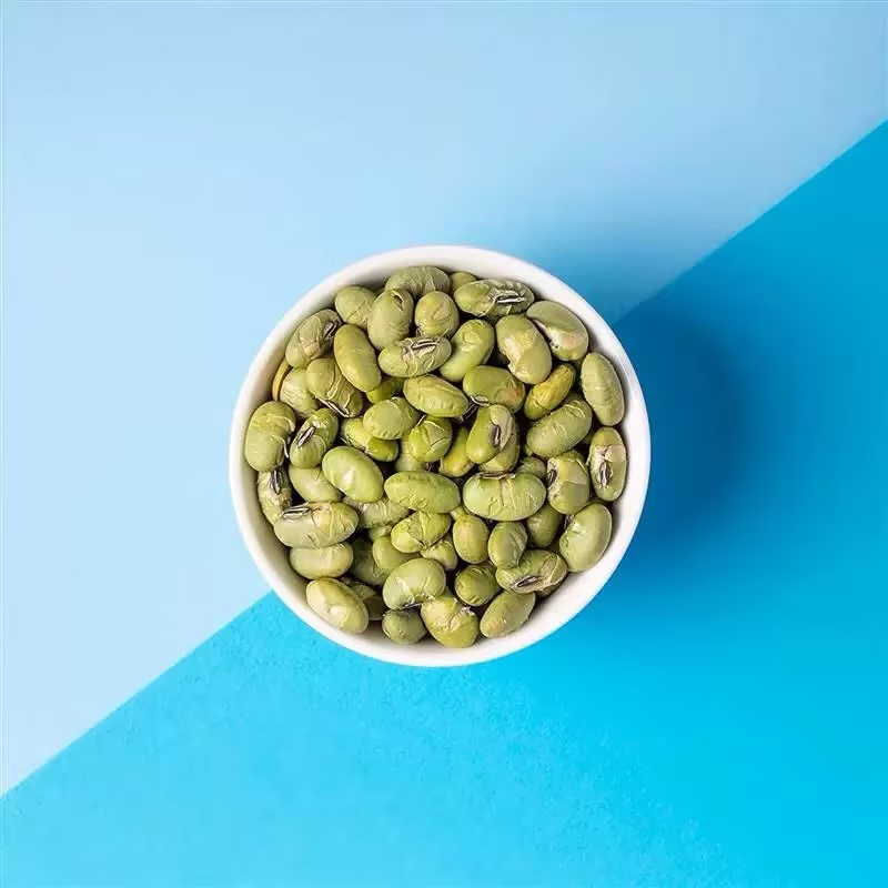 Edamames torrados crocantes, variedade de temperos ranch e BBQ, lanche sem glúten