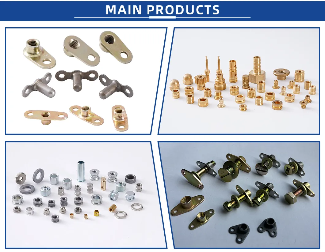 C3604 Porca de Inserto com Estrias em Latão, M4X0.7-6h, φ6X8mm, Estria de Diamante, Inserto Rosqueado de Pressão