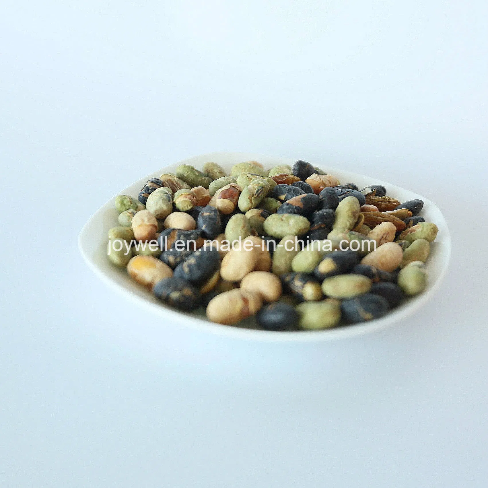 Mistura de Snacks Saudáveis de Soja Torrada, Feijão Preto, Edamame e Uva Passa com Baga Goji