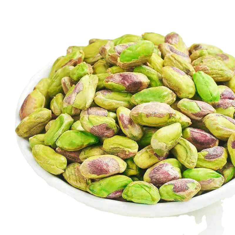 Pistaches verdes sem casca, pistaches crus com embalagem personalizada