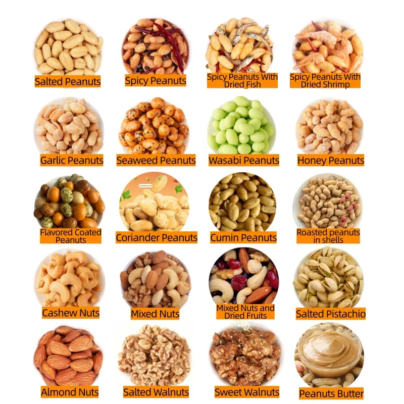 Variedade de Produtos Amendoins e Nozes