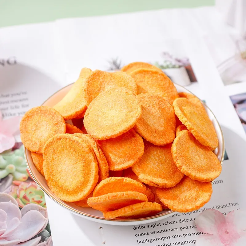 Chips de Cenoura Secas Fritas a Vácuo
