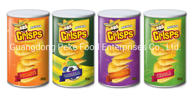 Tamanho Exato da Liderança em Lata de Batatas Fritas: 40g/45g