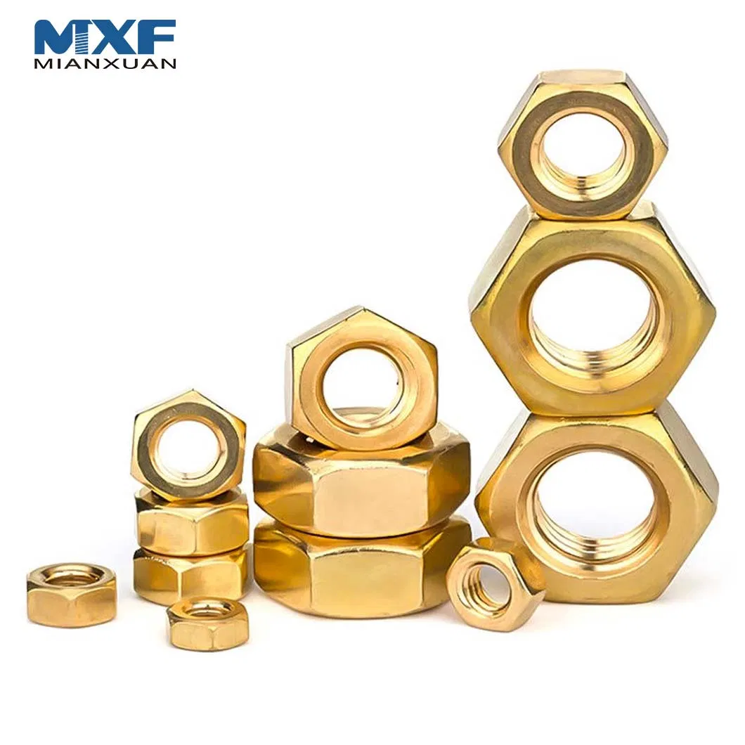 China Fixador ASME / ANSI 18.2.2 M10 DIN 934 Parafuso de Latão Carbono Aço Inoxidável Porca M12 Porca Hexagonal Cabeça Hex M8 Preço DIN934