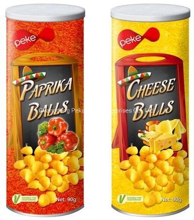 80g/60g Snacks de Milho Assados Peke Brand Bolas de Milho Anéis de Milho Snacks Mais Saudáveis (NÃO FRITOS) com Baixo Teor de Gordura, Colesterol e Livre de Gordura Trans Todos, em Natural, Halal
