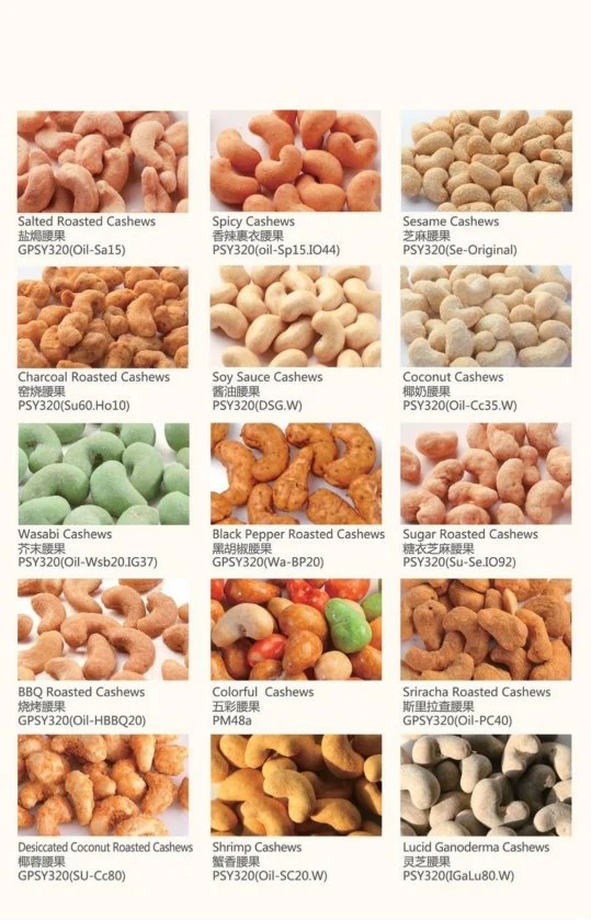 Alimentos Naturais Sem Corantes Castanhas de Caju Torradas Snacks