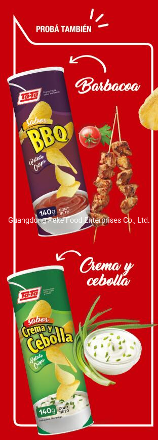 Chips em tubo com 140g/130g/120g/110g/100g OEM/ODM Fmcg