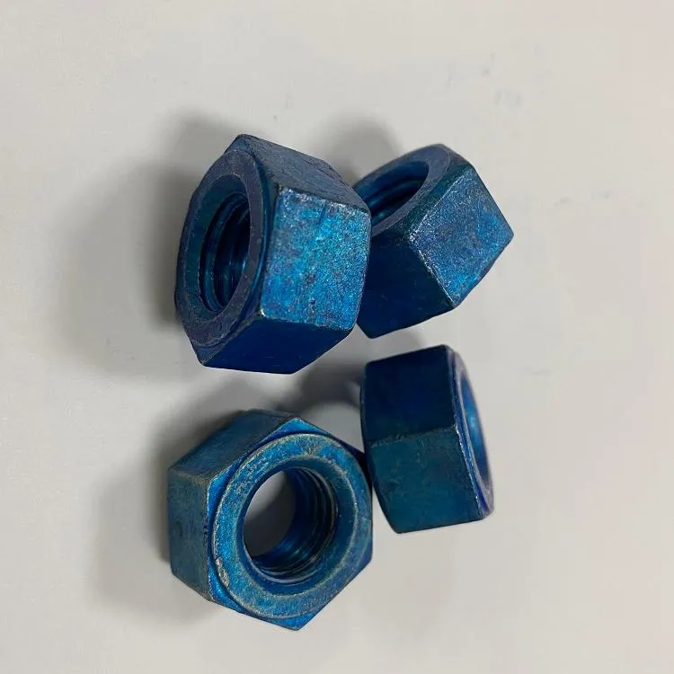 Porca Hexagonal ASTM A194 Gr 2h Porca de Travamento HDG com Cera Azul