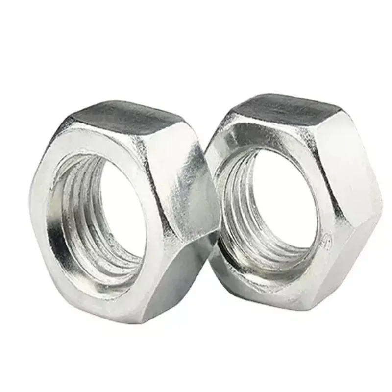 Fábrica DIN934 Aço Carbono Zincado Óxido Preto Amarelo Porca Hexagonal Hexagonal