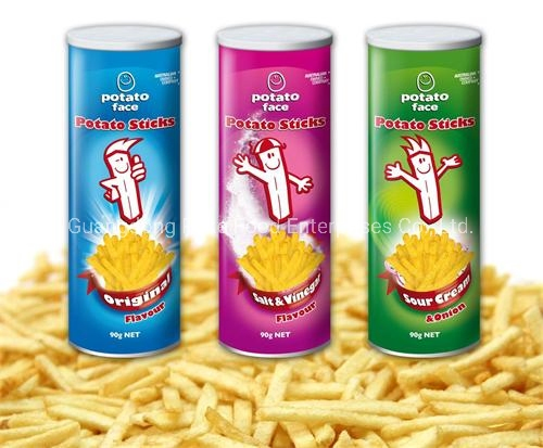 Pacote em Lote Tubo Saco de Alumínio Palitos de Batata Batatas Fritas Papas Fritas Papas, Mais de 10 Sabores para Seleção, Item Favorito do Varejista, Snacks Mais Vendidos em FMCG