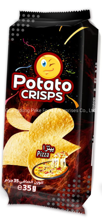Chips de Batata Halal em Bandeja, Exatamente conforme a exigência muçulmana, Embalagem fácil para lanche, Boa venda no mercado árabe e africano. Rápido movimento com textura crocante