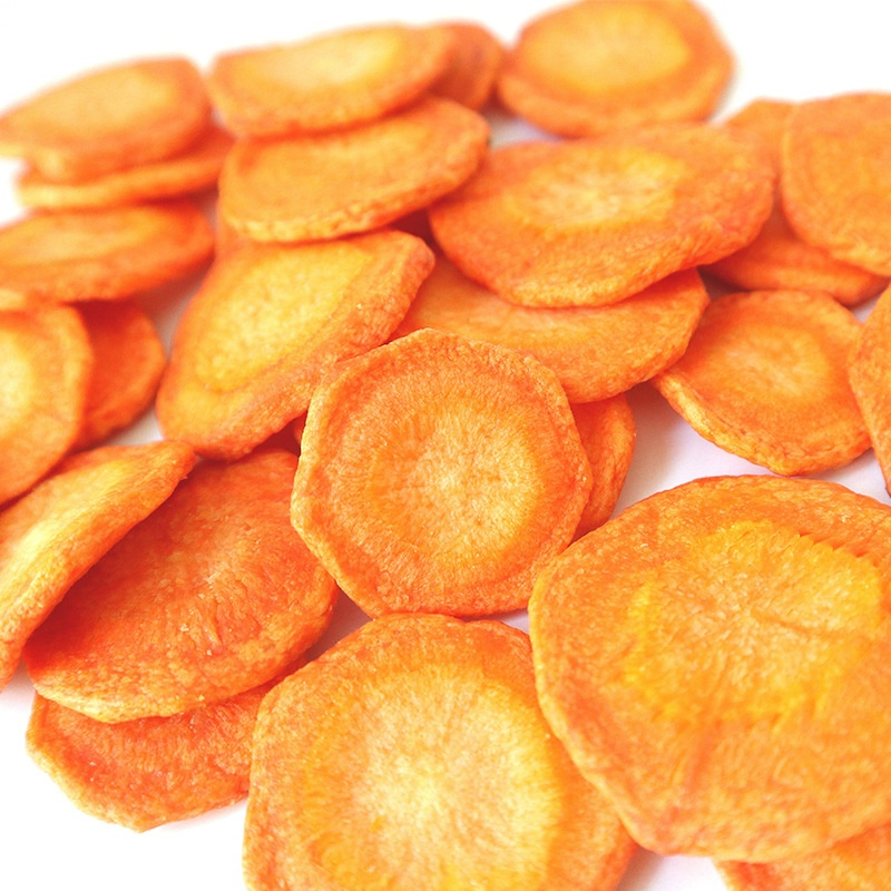 Chips de Cenoura Secas Fritas a Vácuo Saudáveis e Vendidas com Sucesso - Snacks de Cenoura de Legumes Secos