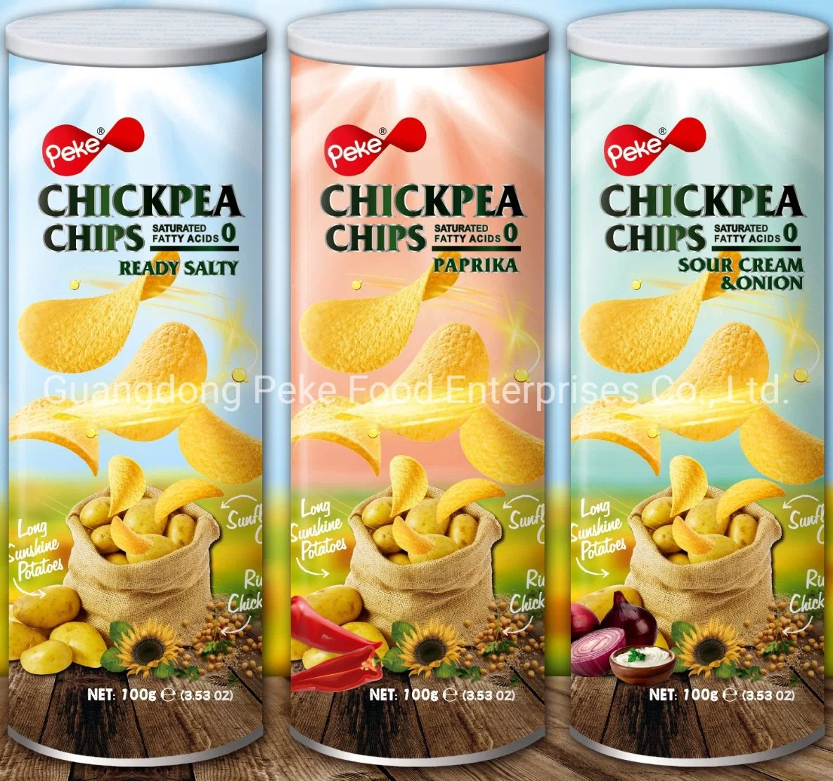 100g EU Lanches Leves Chips de Grão-de-Bico Chips de Lentilha Chips de Grãos Múltiplos Cereal Crocante (Cozinhar em óleo de girassol) com Gordura Saturada com 2-3G, Colesterol Livre de Gordura Trans