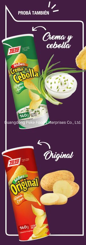 Chips em tubo com 140g/130g/120g/110g/100g OEM/ODM Fmcg