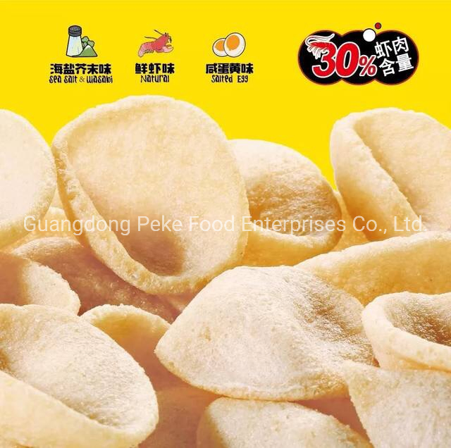 200g-285g Snacks de Camarão Snacks em Forma de Bugle Snacks Ovais Snacks em Forma de Triângulo Snacks em Forma de Bastão com Embalagem em Grande Quantidade