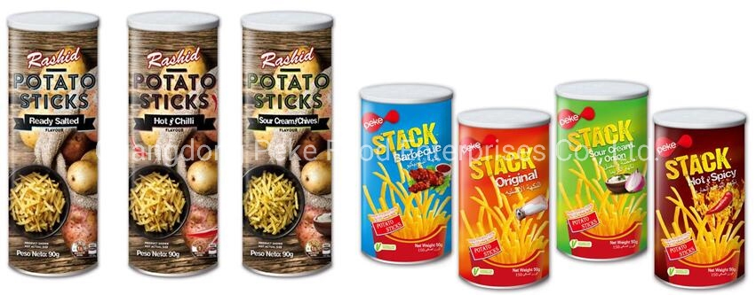 Pacote em Lote Tubo Saco de Alumínio Palitos de Batata Batatas Fritas Papas Fritas Papas, Mais de 10 Sabores para Seleção, Item Favorito do Varejista, Snacks Mais Vendidos em FMCG