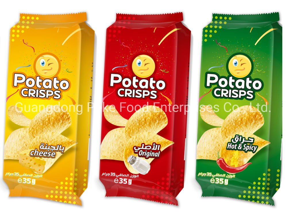 35g Batata Frita (Embalagem fácil para lanche) , Boa venda no mercado árabe e africano. Rápido e crocante, totalmente halal, exatamente como os muçulmanos exigem
