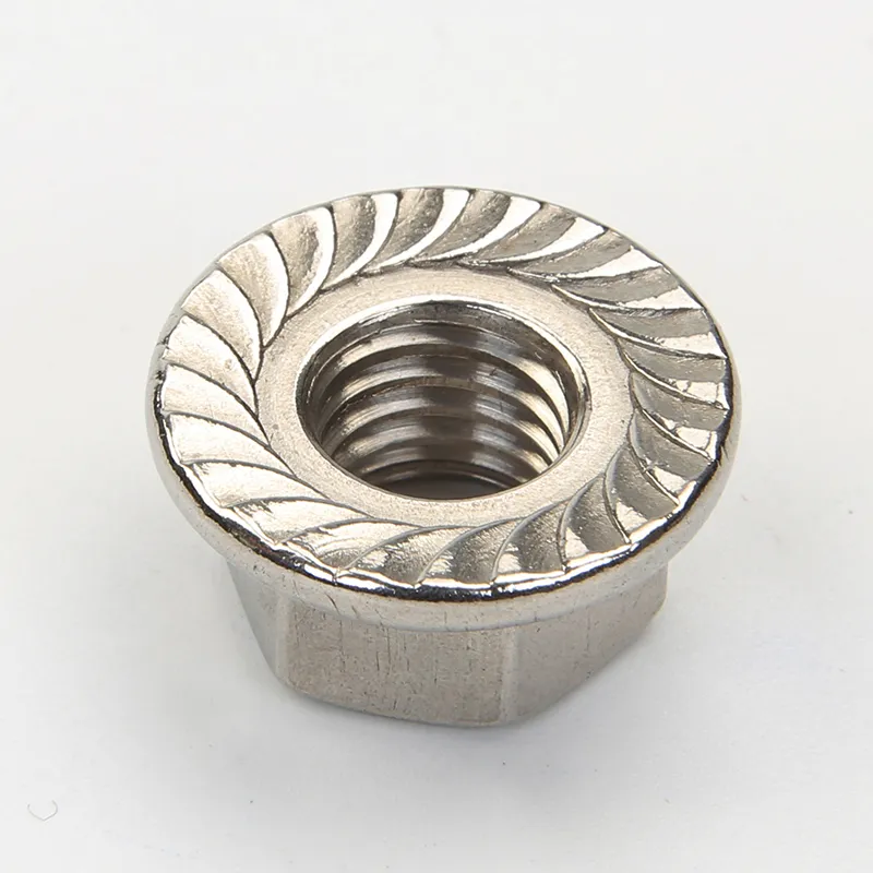 DIN6923 Porca de Aço Carbono e B18.2.2 Porcas Flange Serrilhadas Hexagonais