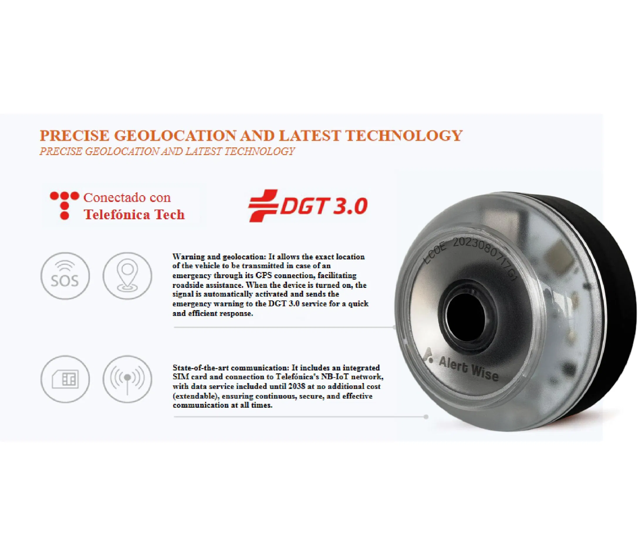 V16 Dgt3.0 Offroad Truck Motorcycle Warning Safety Signal LED Strobe Beacon Light with GPS