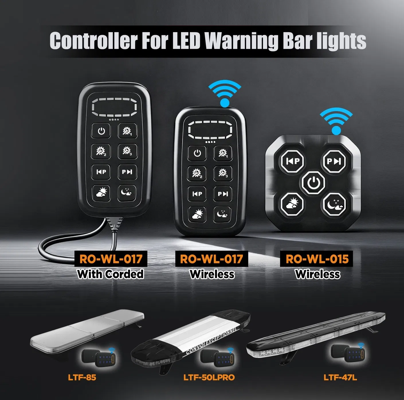 DC12/24V Dual Color LED Warning Light Bar for Tow Truck Ambulance Emergency