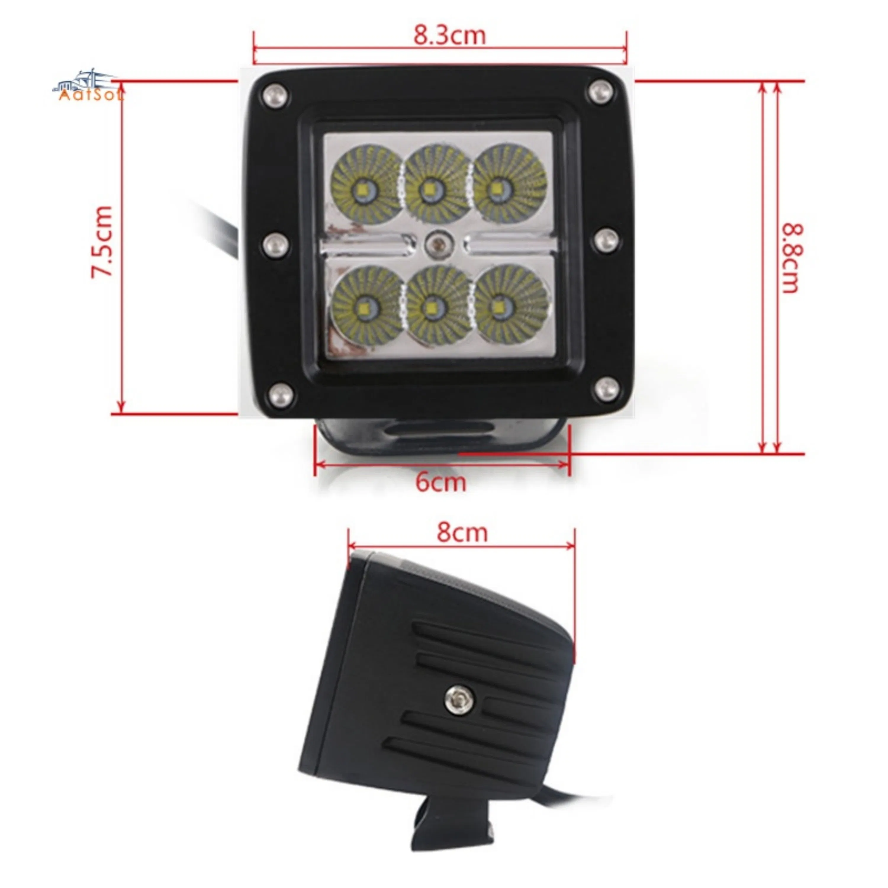 Factory Flood Beam Offroad Driving Light 20W 3 Inch Cube LED Work Light for Car/Truck/off-Road Vehicle