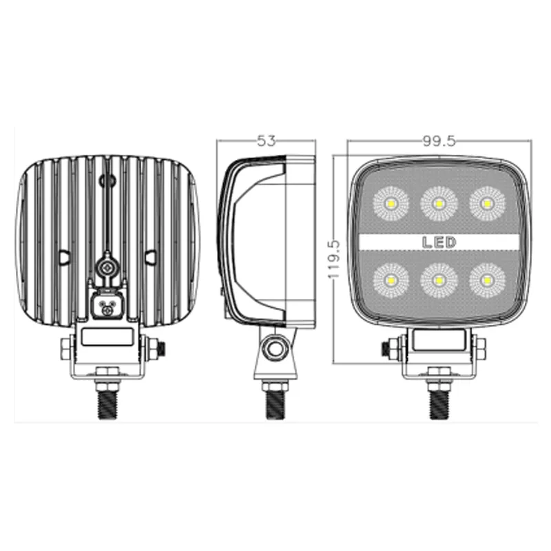 30W LED Work Light Front
