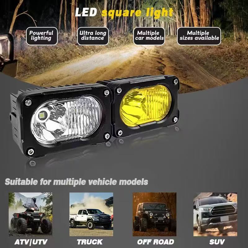 2X3 Inch 40W LED Work Light Bar 12V 24V Pods Lamp for Car 4X4 off Road Motorcycle Tractors Truck Driving Fog Lights