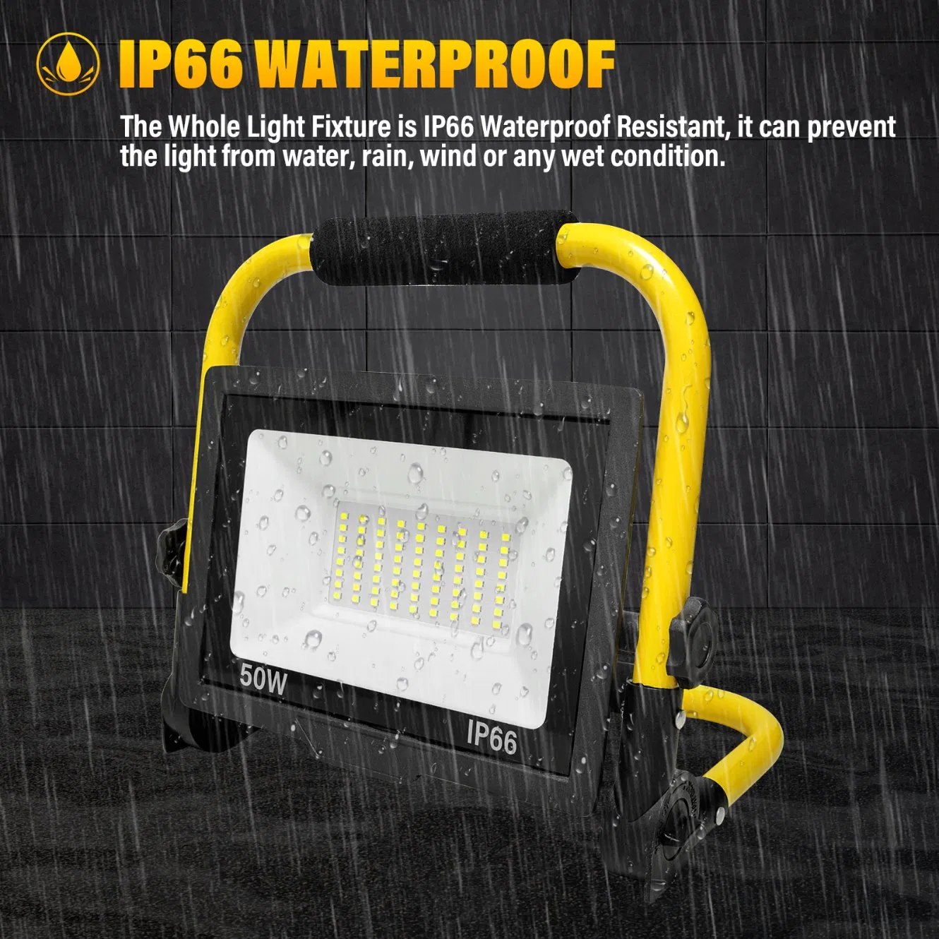 Tapaodu Multi-Specification Adjustable Portable LED Work Light LED Flood Lights 10FT 3m Cord with Plug 6000K for Repairing Workshop Garage Construction Job Site