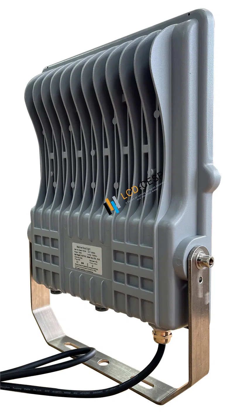 LED High Mast Light High Lumen Flood Lights Waterproof IP66 Floodlight 150 Watt, 100 PLC Control System Dimmer Total 2175000lm Group Outdoor Floodlights