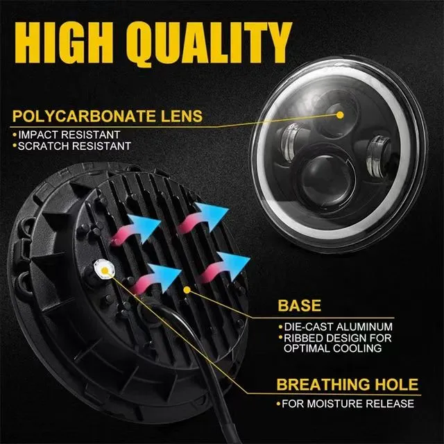 Headlight 7inch Round 7