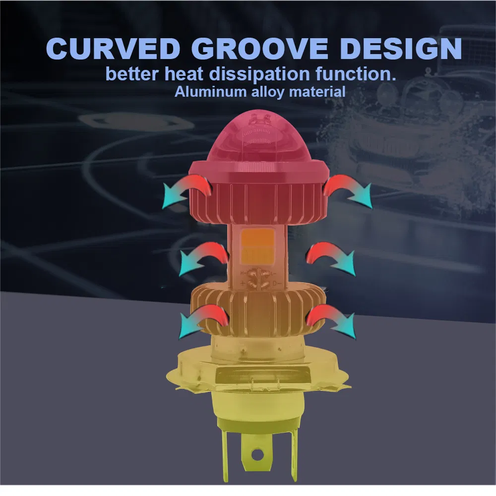 Super Bright Motorcycle H4 Ba20d H6 LED Headlamp High Low Beam White Yellow Motorcycle LED Lights Headlight Bulbs