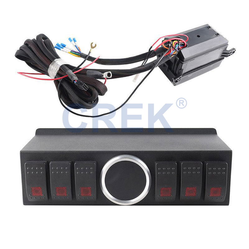 Offroad Wranger Control System Fuse Relay Box 6-Way Switch + Control Box for Jeep