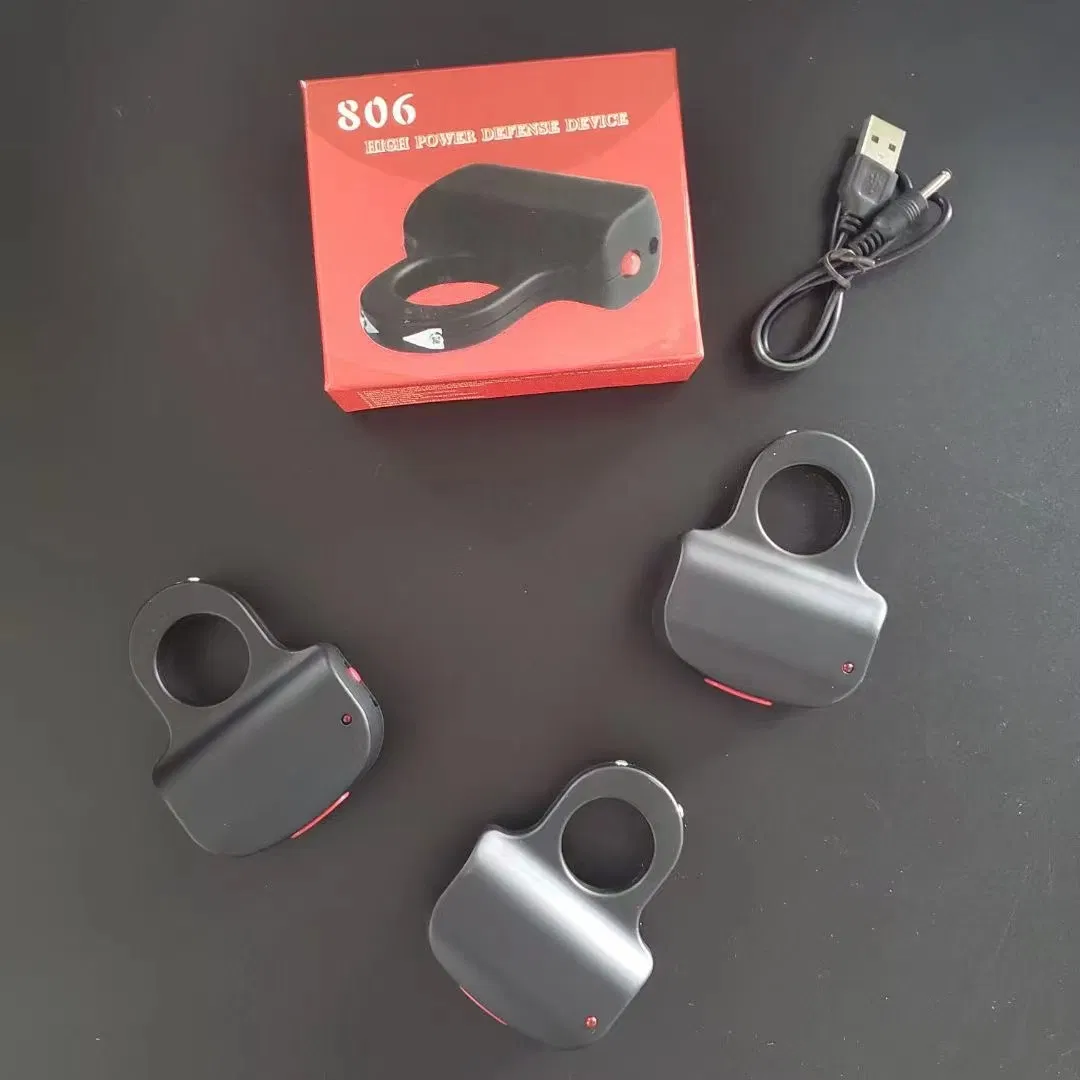 Portable Finger Keychain Set Rechargeable Super Power LED Flashlight for Outdoor Emergency