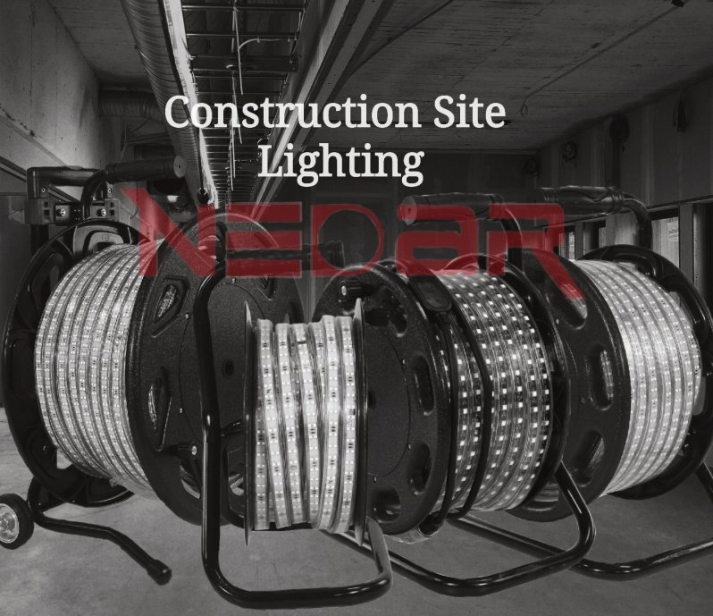 AC230V AC100V AC110V LED Construction Site Light Strip with Stand Safety LED Work Light Drum for Access Light Orientation Light