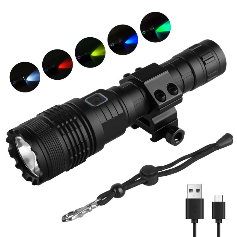 Helius Tactical High Lumens 5 Modes LED USB Rechargeable Flashlight