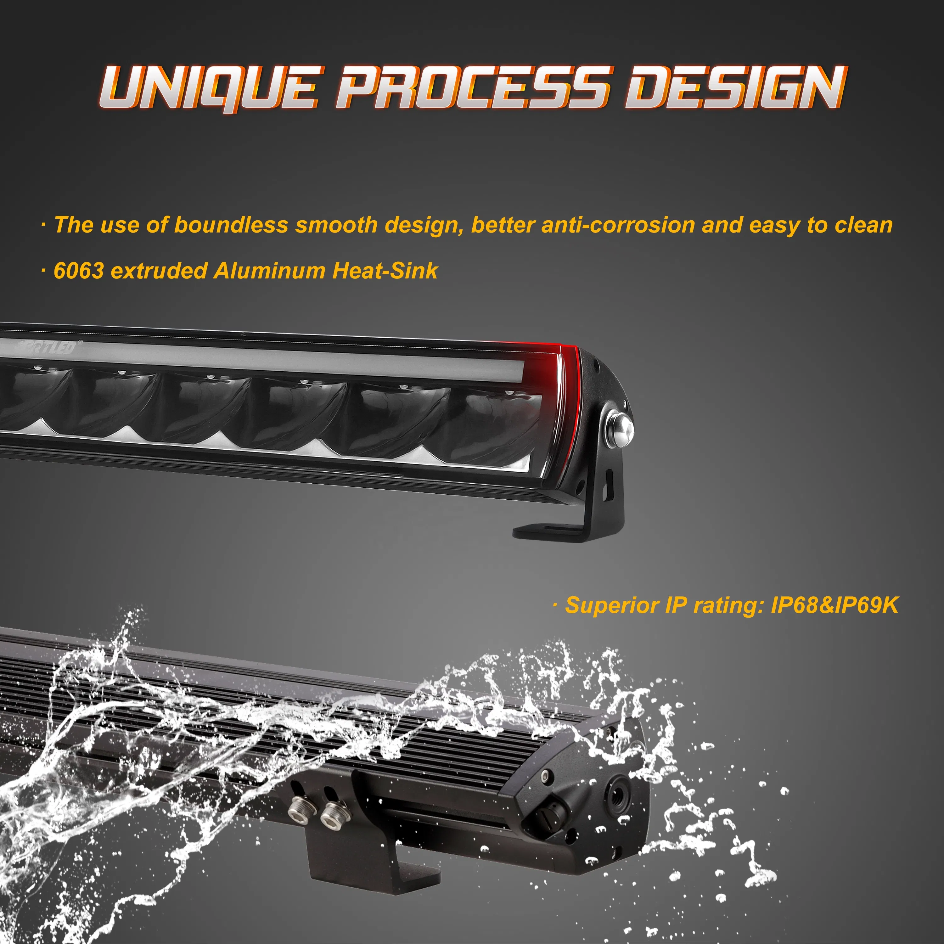 20 Inch 60W 100W DRL LED Light Bars Straight Light Bar Waterproof High Power ATV UTV 4WD Offroad LED Bar Light