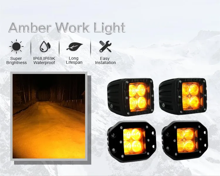Amber Led Fog Work Light