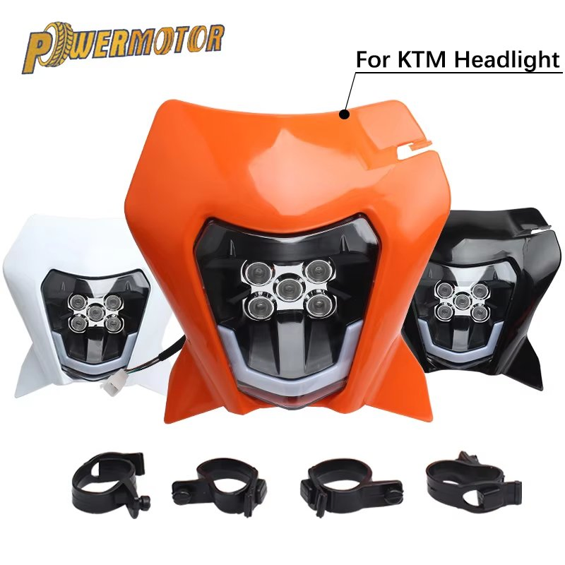 New Motorcycle LED Headlight Dual Sport for Motocross Dirt Bike Headlamp Exc 300 450 690 Enduro R SMC-R Xc Xc-F Sx 2012-2021