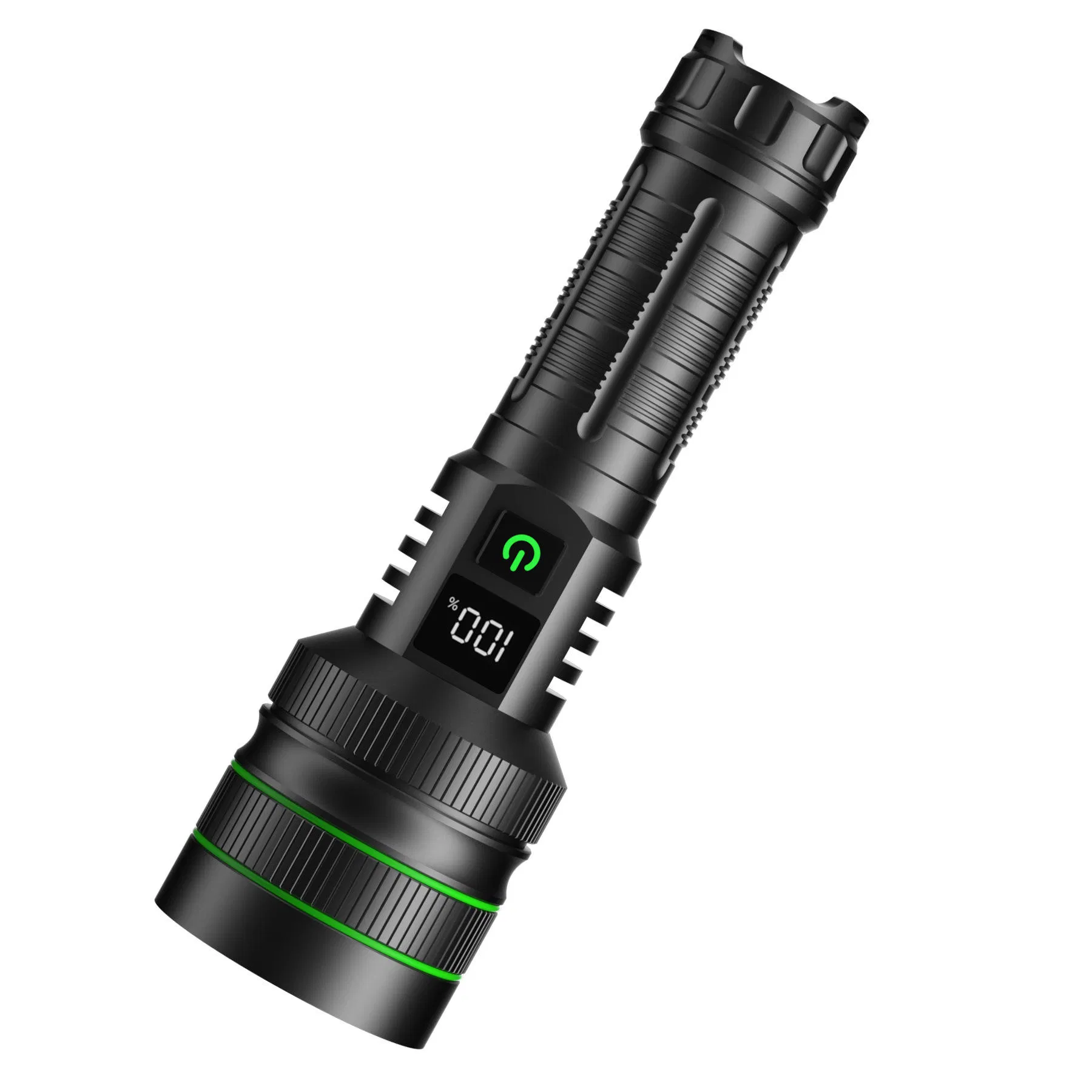 1500m 60W Super White Laser LED Flashlight Power display Zoomable Type-C Rechargeable Flashlight