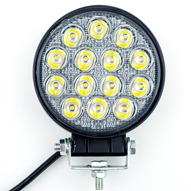 4 Inch 42W Round LED Work Light Spotlight for 4X4 Offroad ATV UTV Truck Tractor Motorcycle Driving Fog Lights