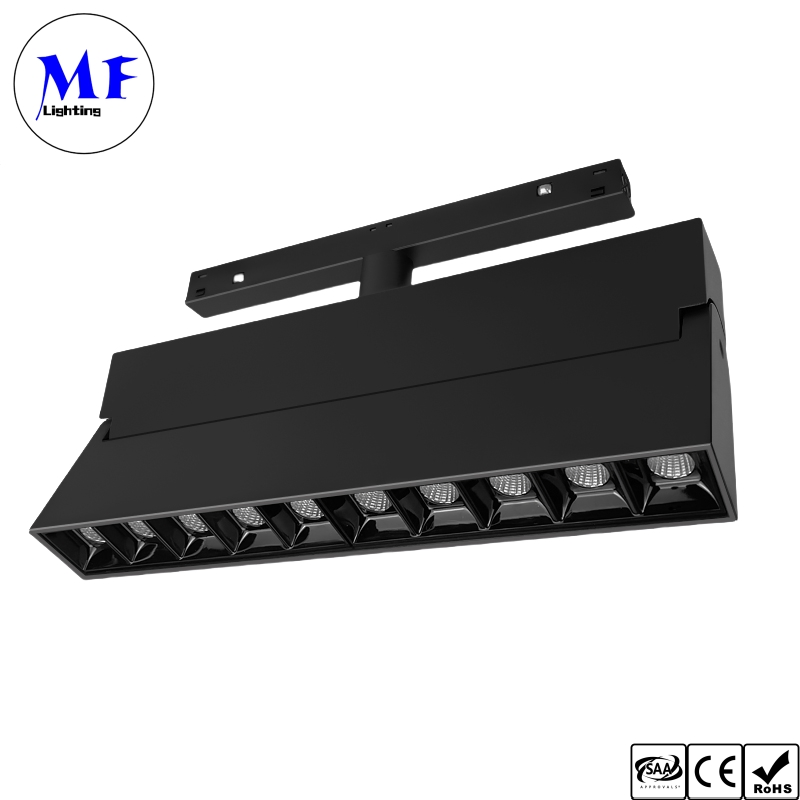 Factory Price 6W Smart Dimmable CCT Tunable 3000K-6000K White Black DC24V 48V Foldable Magnetic Grille Light for Offices Showrooms Specialty Stores Hotels Villa