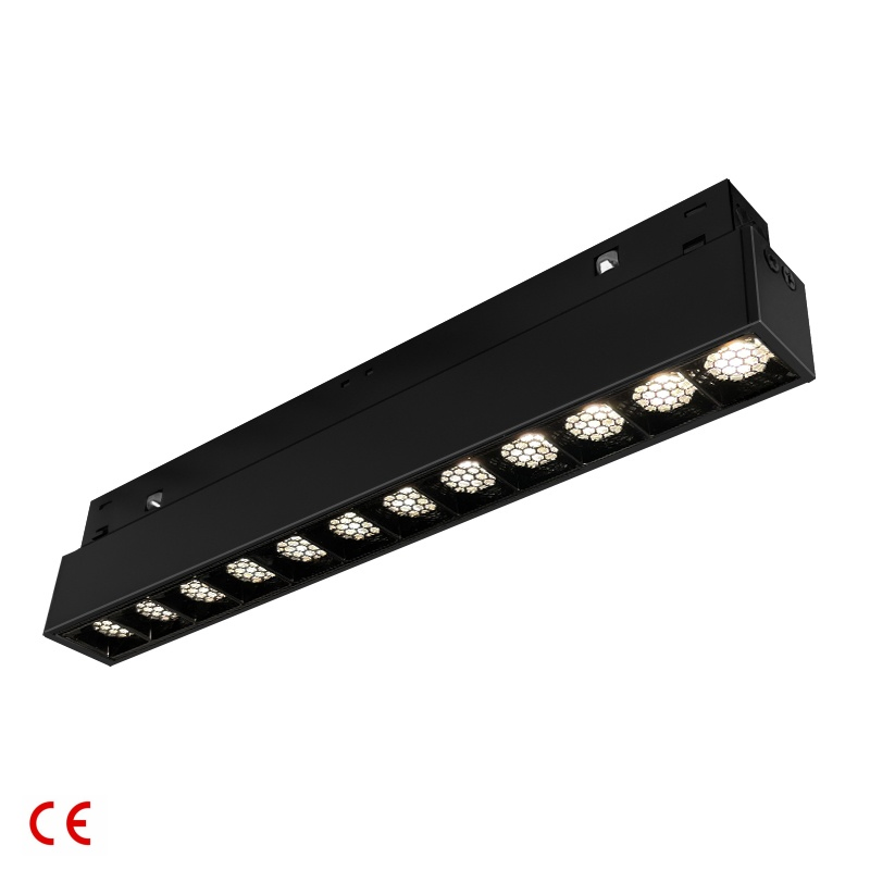 Factory Price Magnetic Track Light System DC48V Low Voltage 18*1W Magnetic Flood Light Magnetic Grille Light for Offices Showrooms Specialty Stores Hotels