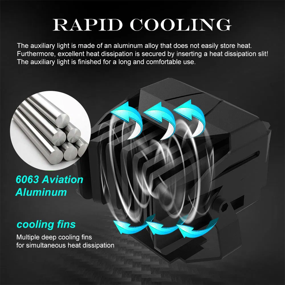 U5 U7 U10 U9 60W 6000lm Waterproof Projector Lens Light High Low Beam for Tuck Atvs SUV Motorcycle U9 LED Lamp Fog Light