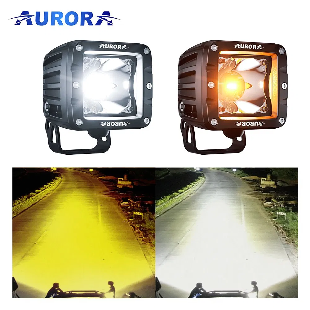Aurora 2inch Dual Colors LED Offroad Uvt ATV Spot Driving Work Light LED Fog Light