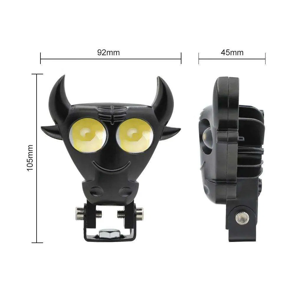 LED Car Light Spotlight Beam Fog Clear Lens Headlight Light Owl for Motorcycle Mini Driving Auxiliary Lights for off-Road Truck Car LED Work Light