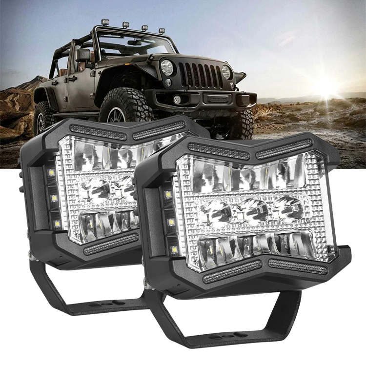 Bkr 3 Inch 50W Side Shooter Driving Assistance Fog Spotlight 4X4 Bumper Pickup 4WD off-Road Vehicle LED Work Light LED Running Light